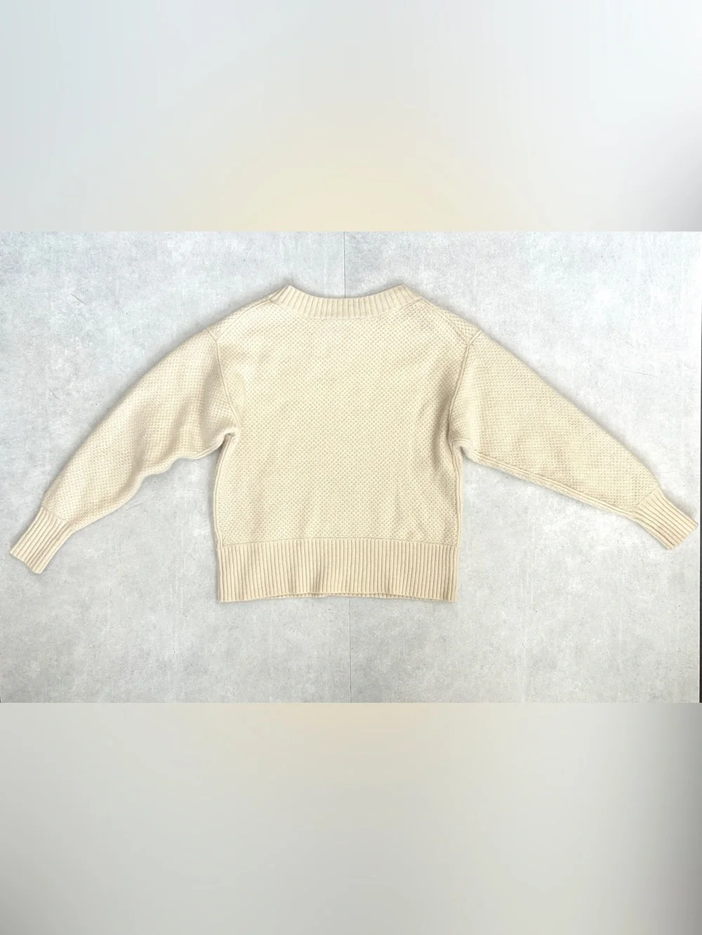 Everlane The ReCashmere Stroopwafel Crew Sweater - Bone | Size M